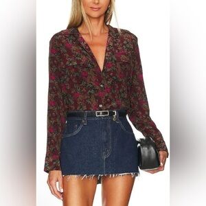 Equipment Slim Floral Signature Silk Shirt Small